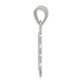 thumbnail image 2 of Sterling Silver Square Diamond-cut Letter M Initial Pendant Charm, 2 of 4