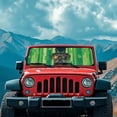 thumbnail image 4 of FUIALDOLG Saint Patrick Pug Car Windshield Sun Shade, Universal Car Sunshade for ORV Front Windshield, Blocks Heat and Sun Foldable 52.95x16.14 Inch, 4 of 7