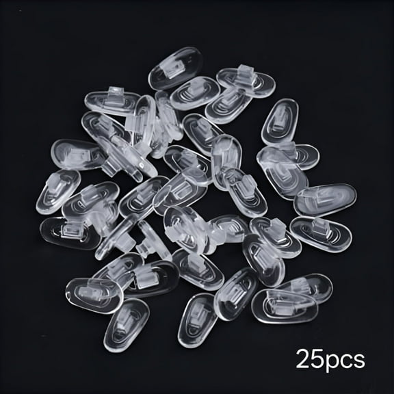 XIRQI 2026 New 25 Pairs Universal Anti Slip Transparent Silicone Nose Pads for Sunglasses Eyeglasses Comfortably for Eyewear Adjustment, Comfort, Anti-Slip Support, Glasses Wearers, Daily Use
