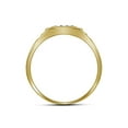 thumbnail image 2 of 14kt Yellow Gold Mens Round Diamond Square Cluster Ring 1/4 Cttw, 2 of 2