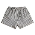 thumbnail image 4 of cocolona Womens Summer Casual Striped Beach Shorts Elastic Waist Straight Wide Leg Vacation Lounge Shorts with Pockets, 4 of 5
