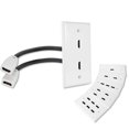 thumbnail image 1 of MXTECHNIC Single Port 4K HDMI Wall Plate Outlet Cover with 6 Inch Female to Female High Speed HDMI Pigtail Cable for Video Game Systems,TV Boxes(2-Port), 1 of 10