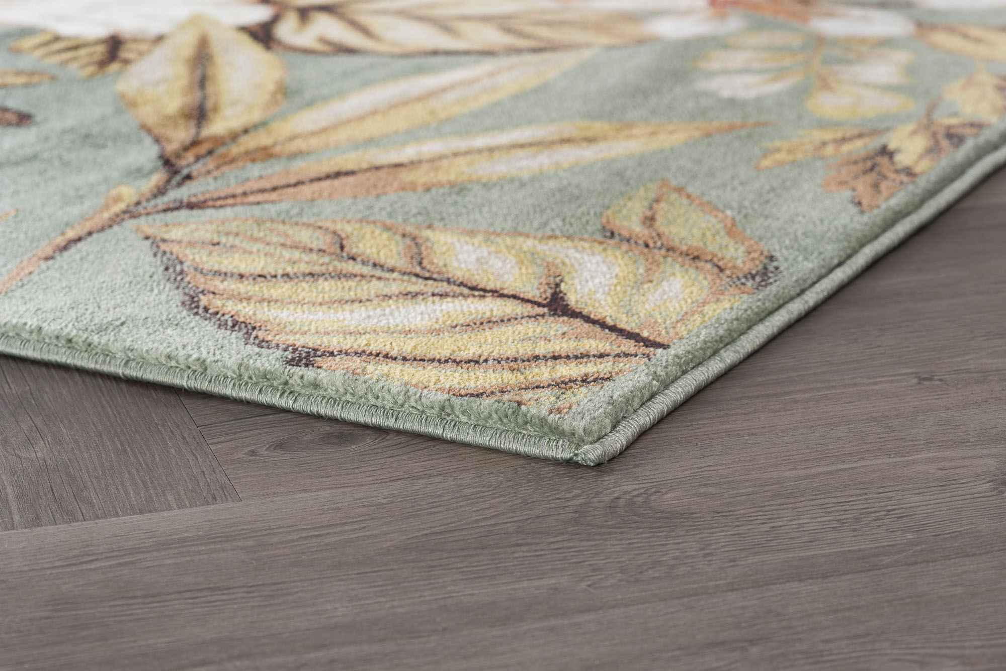 Transitional 8x10 Area Rug (7'10'' x 10'3'') Floral Seafoam, Creamy Ivory Living Room Easy to Clean