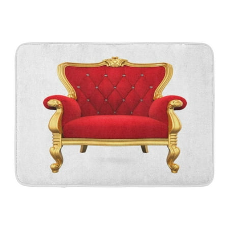 - KDAGR Red King Throne Chair 3D Rendering Royal Armchair Royalty Vintage Doormat Floor Rug Bath Mat 23.6x15.7 inch