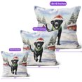 thumbnail image 4 of Hello Winter Labrador Retriever Frosty Morning Walk Welcome Snowy Christmas Pillow Cushion Double Sided Lab Dog Lover Gifts Throw Pillow - 02018, 4 of 4