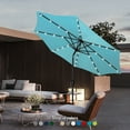 thumbnail image 3 of Polytrends Lucent 9-foot Solar Led Lighted Patio Umbrella Navy Blue, 3 of 5