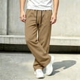 thumbnail image 3 of Jalioing Sweatpants for Teen Boy Solid Color Loose Straight Leg Open Bottom Sport Pants Drawstring Waist Athletic Pants, 3 of 7