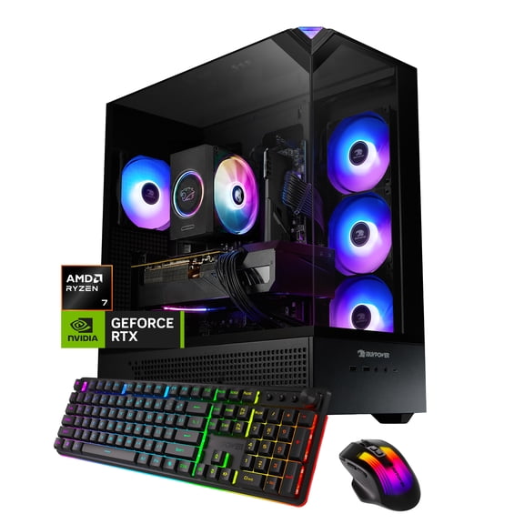 iBUYPOWER Element Gaming PC Desktop Computer AMD Ryzen 7 8700F CPU, NVIDIA GeForce RTX 3050 6GB GPU, 16GB DDR5 RAM, 1TB NVMe SSD, Windows 11 Home, Gamer Keyboard and Mouse - EBA7N3501