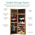 thumbnail image 3 of Best Choice Products Jewelry Armoire Cabinet, Full Length Mirror w/ Velvet Storage Interior, Lock - Rustic Brown, 3 of 8