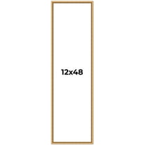 12x48 Frame Beaded Gold Solid Wood Picture Frame | 0.75 Inches Moulding Width | Liscio Oro