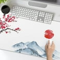thumbnail image 7 of Cherry Blossom Mouse Pad XXL- 35.4×15.74 Inch Pink White Full Desk Watercolor Sunset Japanese Sakura Mousepad Extended Large Non-Slip Rubber Base Mouse Mat with Stitched Edges for Gaming and Office, 7 of 7