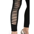thumbnail image 4 of Vivian's Fashions Long Leggings - Side Slashed, Junior Size (Black, Large), 4 of 4