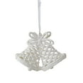 thumbnail image 2 of Luoshdecor White Christmas Hanging Ornaments，Plastic Glitter Bell Pine Snowflakes Wreath Christmas Trees Ornaments for New Year Party Winter Wedding Decor, 2 of 6