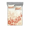 thumbnail image 2 of Ambesonne Floral Fitted Sheet & Pillow Sham Set, Hawaii Flowers Tropical, Twinxl, Fuchsia Salmon White, 2 of 3
