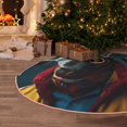 thumbnail image 5 of Sikiie Surrealist Goat Nativity Christmas Tree Skirt, Jesus Christian Winter Holiday Tree Mat Decoration(30-48IN), 5 of 6