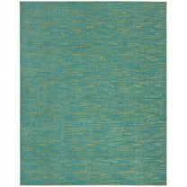 7 x 10 ft. Blue & Green Striped Non Skid Indoor & Outdoor Rectangle Area Rug