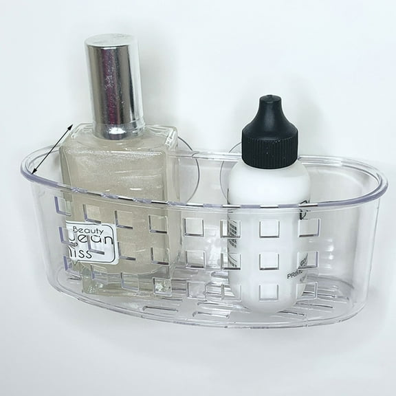 Huayishang Bathroom Shelf Transparent Storage Rack Ps Oval Bathroom Storage Basket Bathroom Kitchen Storage Rack, Kitchen Essentials Clearance Sale Clear