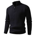 thumbnail image 1 of Yusimy Tricot pour Hommes Chandail Décontracté Chandail à Manches Longues Chandail Extensible Chandail Couleur Unie Col Rond Style Moderne, 1 of 2