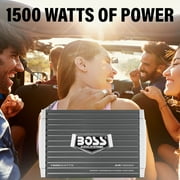 BOSS Audio Systems AR1500MK مكبر صوت السيارة ، 8 مجموعة أسلاك القياس - 1500 إخراج عالي ، 2 / 4 Ohm Stable ، Class AB ، Monoblock ، Mosfet Power Supply ، Remote Subwoofer Control ، Stereo