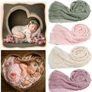 Baby Props Photography Wrap Kit, Newborn Photography Props, Handmade Pearl Wrap Blanket for Baby Photo Props, 35.5 X 67 inch Newborn Outfits for Photography