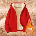 thumbnail image 5 of Womens Sherpa Lined Hoodie Thick Fleece Zip Up Winter Warm Comfy Oversized Hooded Sweatshirt Jacket with Pockets, 5 of 6
