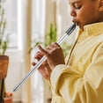 thumbnail image 4 of LOLIPPYY Copper Flute Instrument 1Pcs Silver 33.5x0.7in Precision Drilling Technology, 4 of 8