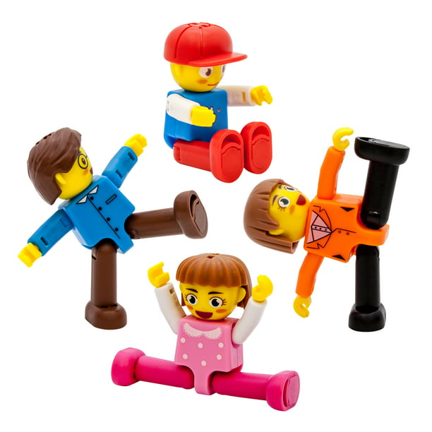 PicassoTiles Family Action Figures w/ 4 Magnetic People - Magnet Expansion Pack, Educational Add-on, STEM Learning Kit,&nbsp;Pretend - Walmart.com