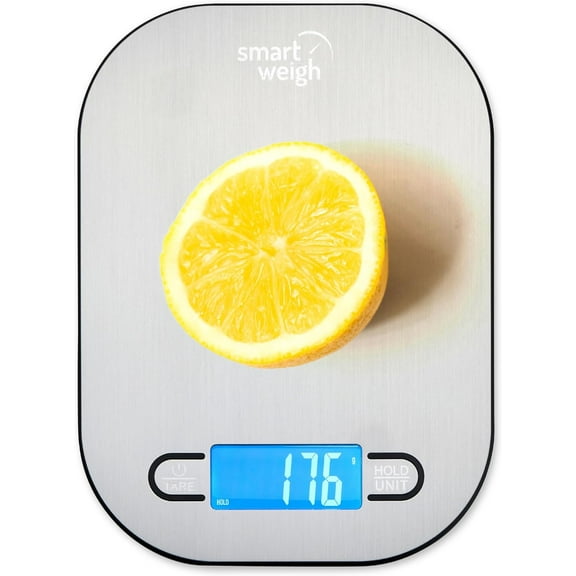Smart Weigh Digital Food Scale Grams and Ounces - Sound Beep Feedback for Meal Prep Scale for Calorie Counting Cooking Necessity - Stainless