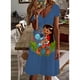 thumbnail image 4 of Nuevos vestidos cortos sexis de verano para fiesta para mujer, vestido con cuello en V y estampado de Lilo y Stitch de Disney, vestido hasta la rodilla de manga corta para tallas XS-5XL, 4 of 5