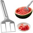 thumbnail image 1 of 1PC Watermelon Cutting Artifact Watermelon Cutter Slicer Tool Watermelon Stainless Melon Cutter Quickly Fruit Cutter For Kitchen Gadgets Silver, 1 of 6