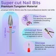 thumbnail image 4 of JKCCZLL Fantexy 3/32" Carbide Nail Drill Bit - Remove Acrylic Hard Gels Quickly and Safely,Professional Cone Tungsten Drill Bits Set Nail File Acrylic for Manicure,Pedicure,Cuticle Cleaner(Fine - F), 4 of 9