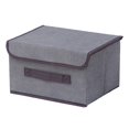 thumbnail image 1 of Cubo de almacenamiento, caja de almacenamiento plegable con tapa, cesta de almacenamiento de tejida organizador contenedor de cajones plegable S gris Soledad contenedor de almacenamiento con tapa, 1 of 6