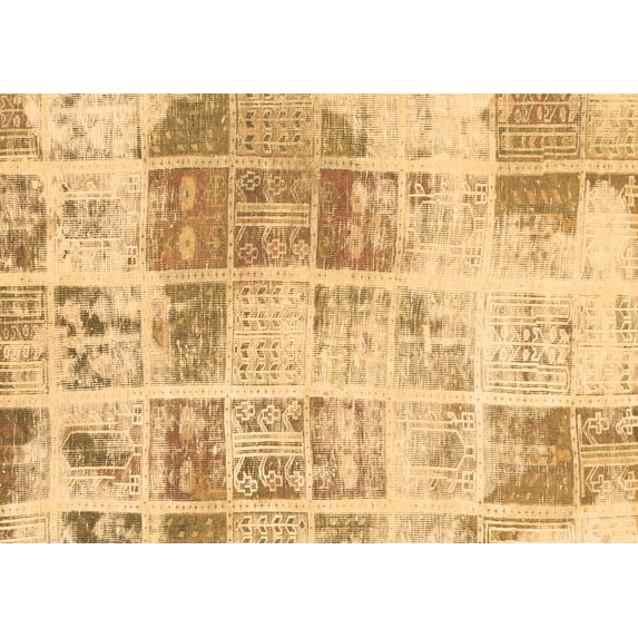 Ahgly Company Indoor Rectangle Abstract Brown Modern Area Rugs, 2' x 4'