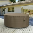 thumbnail image 3 of Budge XLarge Black and Tan Patio Round Table Cover, StormBlock™ Hillside, 3 of 9