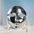 thumbnail image 5 of Metallic Color Mask Halloween Party Mask Full Face Mask Masquerade Mask for Women Men Masquerade Halloween Cosplay Silver, 5 of 5