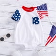 thumbnail image 5 of Boy 4th of July Outfit, American Flag Star Striped Short Sleeve Bodysuit, Patriotic Onesie for Independence Day, 5 of 7