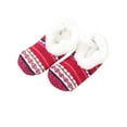 thumbnail image 2 of QLEICOM No Show Socks Womens,Socks for Women,Women's Print Slipper Socks with Faux Shearling Lining and Non-Slip Grip Bottoms Socks Fashion for Indoor Wear On Hardwood Floors Red, 2 of 4