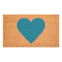 Calloway Mills Turquoise Heart Doormat, 36" x 72"