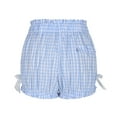 thumbnail image 5 of Byworldtasic Womens Shorts Women Y2k Gingham Bloomers Cute Low Waist Plaid Pj Shorts Sexy Micro Sleep Shorts Ruffle Pajama Bottoms, 5 of 6