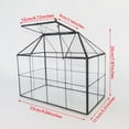 thumbnail image 2 of NCYP Glass Terrarium Planter with lid, Grid House Shape Geometric Pot for Plants, 2 of 6
