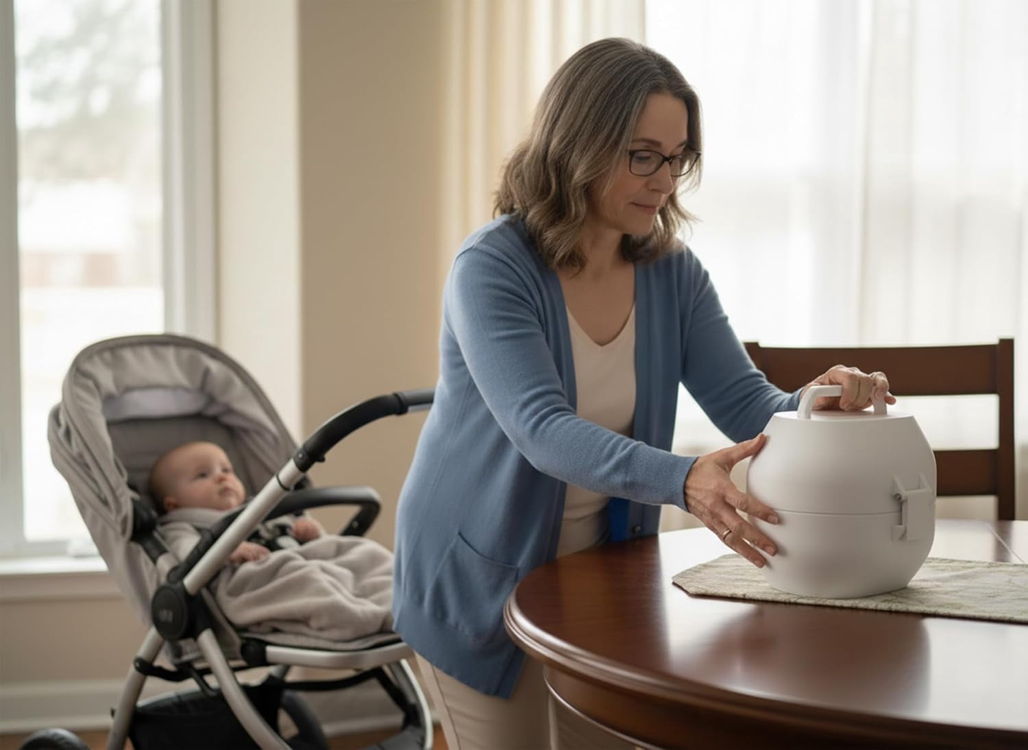 Breast Pump Stand for Eufy S1 Pro/E10/E20 - Easy to Carry, Leakproof Storage, Compact Design, Easy to Clean, an Ideal Gift for Busy Moms