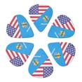 thumbnail image 6 of 6 Pack America Oklahoma Flag Guitar Picks In Leather Picks Holder For Bass Electric Acoustic Guitars, 6 of 7