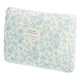 thumbnail image 1 of 1 Pc Bolsa de Maquillaje Mediana Acolchada para Mujeres, Duradera, para Vacaciones, Viajes y Gimnasio, Blanca y Azul de Algodón, 1 of 3