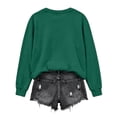 thumbnail image 6 of IDOCLOTHES Hello Pumpkin Sweatshirt for Women Long Sleeve Crewneck Halloween Sweaters 2026 Trendy Pullover Tops Plus Size Clothes Womens Fall Fashion Clothing Dark Green, S, 6 of 6