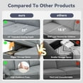 thumbnail image 3 of AECOJOY Teddy Velvet L Shaped Sofa, L Shape Couch, Pull Out Bed with USB and Cup Holder, Storage Sofa Cama, Queen Sofa Bed, Sleeper Sofa Couch for Living Room, Sofa Bed Couch in Grey, 3 of 7