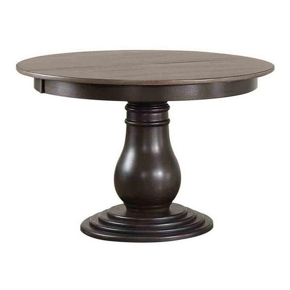 Rubberwood Bella Dining Table in Gray Stone/Black Stone