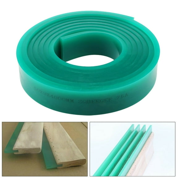 70 Durometer Silk Screen Printing Squeegee Rubber Blade Roll 6 FT 5x180cm 71"- 70 Duro Silk Screen Printing Squeegee Blade Green Screen Printing Squeegee Polyurethane 5x180cm- 70 Durometer