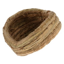 BESTONZON Handwoven Dark Brown Straw Chicken Coop Nest for Backyard Egg Laying and Poultry