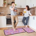 thumbnail image 6 of 2-Piece Kitchen Rugs Set Non-Slip Mats Carpet Floor for Kitchen, Bathroom (19.7"x27.6" & 19.7"x47.2") Small Colors Shapes, 6 of 7
