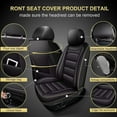 thumbnail image 3 of AOMSAZTO Custom Fit for Hyundai Tucson 2016-2024 2025, 2 Front Seat Covers Faux Leather Full Coverage Pickup Car Seat Protectors (Black), 3 of 8